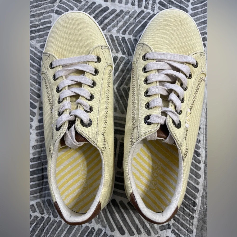 Taos Yellow Canvas Sneakers - Picture 4 of 6